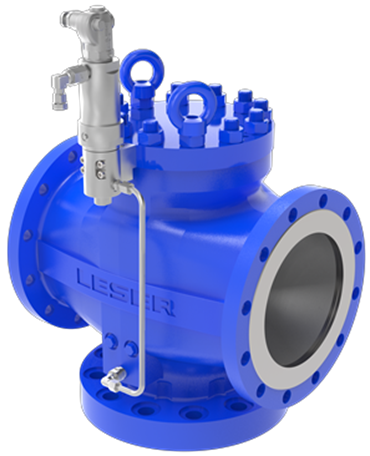 LESER Dual Outlet pilot operated pressure relief valve Type 8212