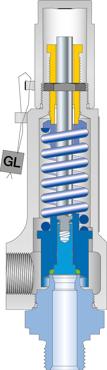 ЧИТАТЕЛЬ Предохранительный клапан Тип 438 Вид сечения