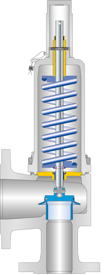 LESER Предохранительный клапан Тип 441 DIN Вид сечения